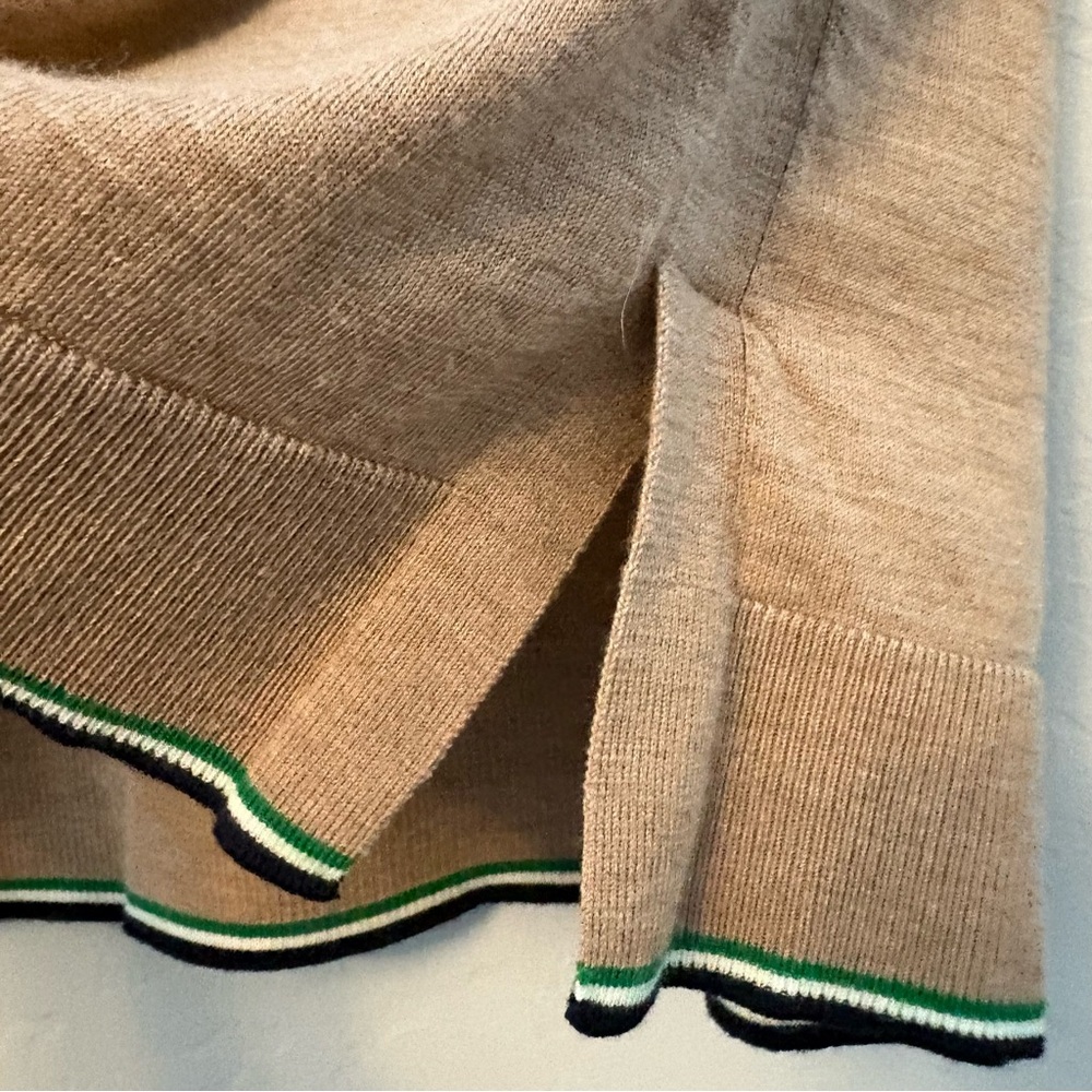 Banana Republic camel tan extra fine merino wool sweater petite medium - Picture 16 of 16